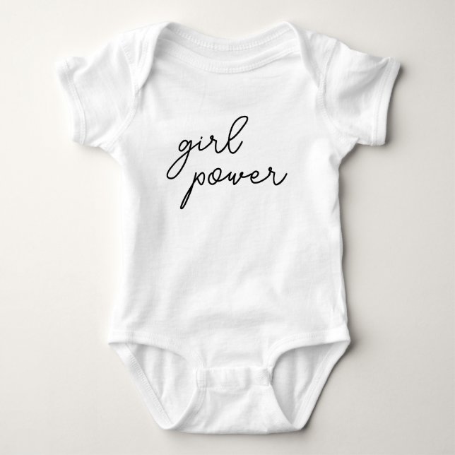 Girl Gang | Modern Feminist Girl Power Quote Baby Bodysuit (Front)