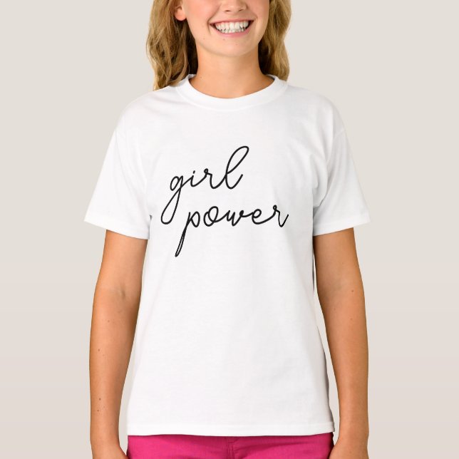 Girl Gang | Modern Stylish Feminist Quote T-Shirt (Front)