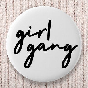 Girl Gang   Stylish Modern Feminist Girl Power 6 Cm Round Badge