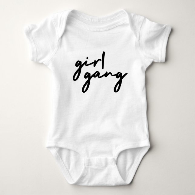 Girl Gang | Stylish Modern Feminist Girl Power Baby Bodysuit (Front)
