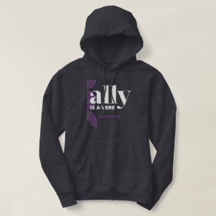 Girl Geek X: Ally is a verb Men's Hoodie