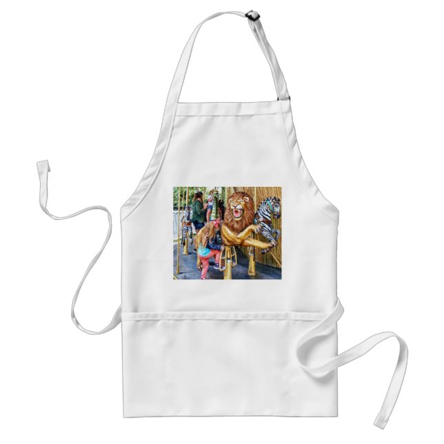 Girl Getting on Carousel Standard Apron (Front)