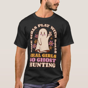 Girl Ghost Hunting Paranormal Investigator Ghost R T-Shirt
