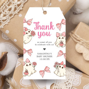 Girl Ghost Little Boo Halloween Baby Favour Tags