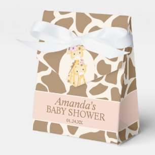 Girl Giraffe Baby Shower Favour Box