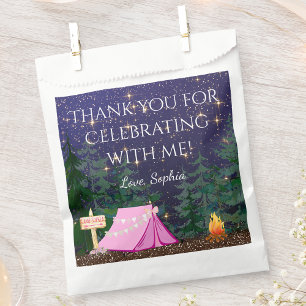Girl Glamping Camping  Favour Bags