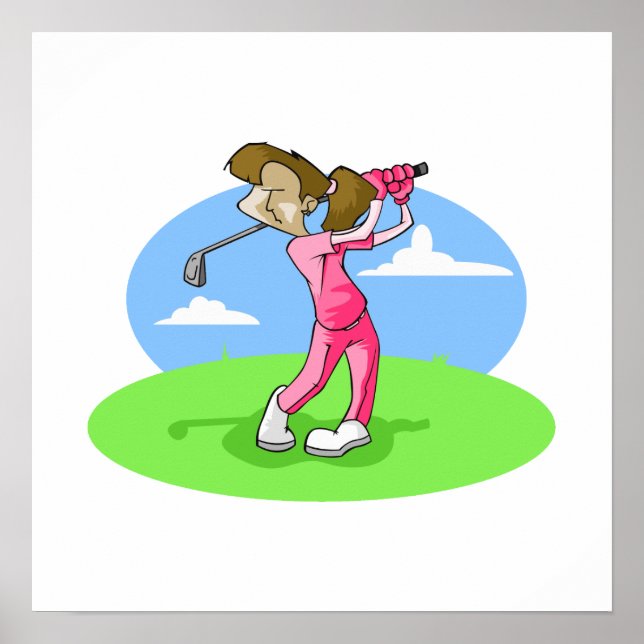 girl golfer poster (Front)