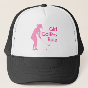 Girl Golfers Rule Trucker Hat