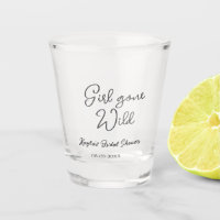 Girl gone wild bridal shower name date simple mini
