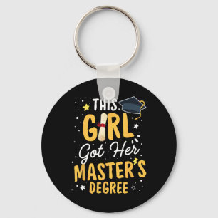 Girl Got Her Masters Degree Graduation Mastered It Key Ring