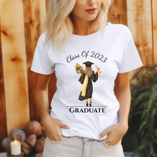 Girl Graduate Customisable Year Woman's T-Shirt (Creator Uploaded)