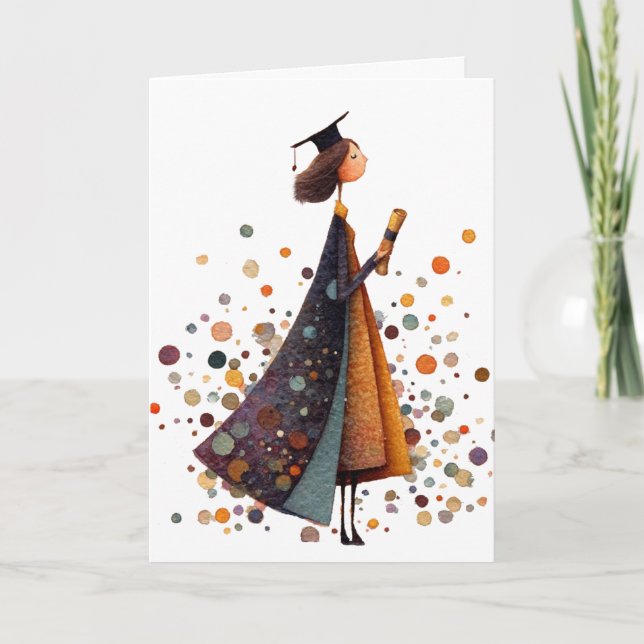 Girl Graduation Folded Card (Front)