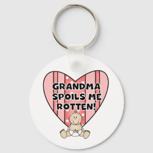 Girl Grandma Spoils Me Key Ring