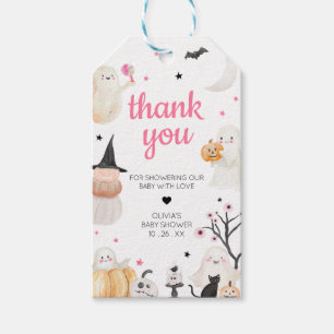 Girl Halloween Little Boo Baby Shower Favour Tags