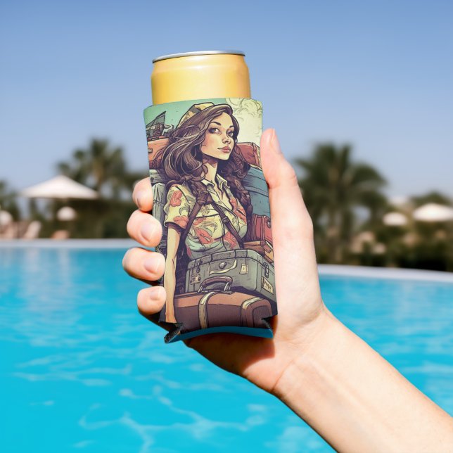 Girl has Baggage Seltzer Can Cooler (In Situ Pool)