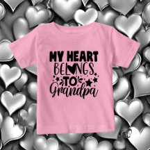 girl heart Grandpa word art Baby