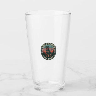 Girl Her Rottie Loyal Fierce Rottweiler Dog Mounta Glass