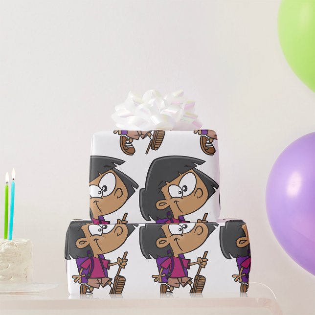 Girl Hiking Wrapping Paper (Creator Uploaded)