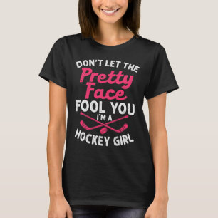 Girl Hockey Gift For Women Kids Ice Hockey Players T-Shirt