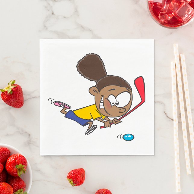 Girl Hockey Player Napkin (Creator Uploaded)