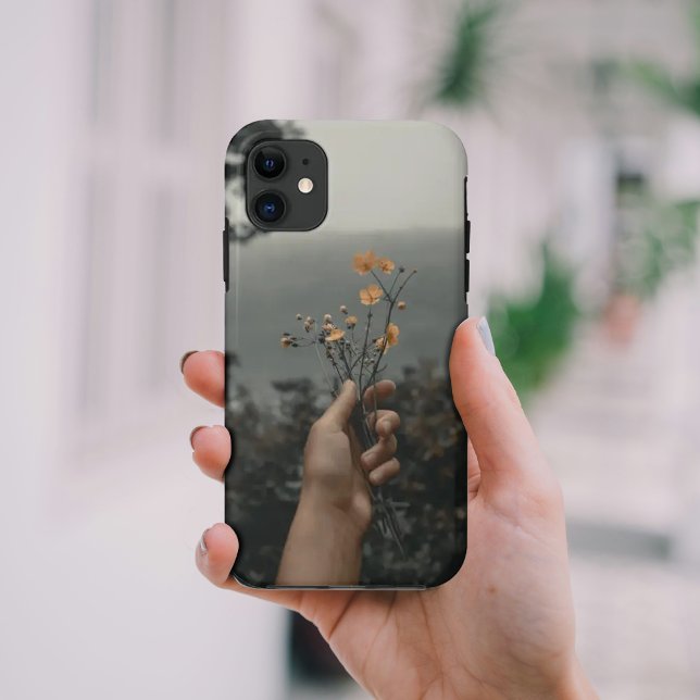 Girl holding a flower keychain Case-Mate iPhone ca Case (Creator Uploaded)