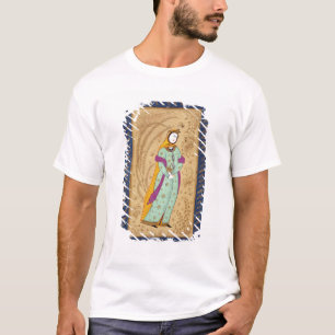 Girl holding a wine vessel and a pear, from the La T-Shirt