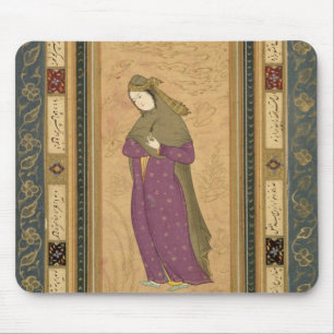 Girl holding an aigrette, from the Large Clive Alb Mouse Pad