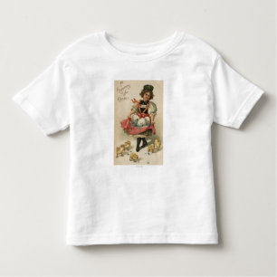 Girl Holding Eggs with Chicks Toddler T-Shirt