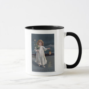 Girl Holding Tree and Lantern Mug