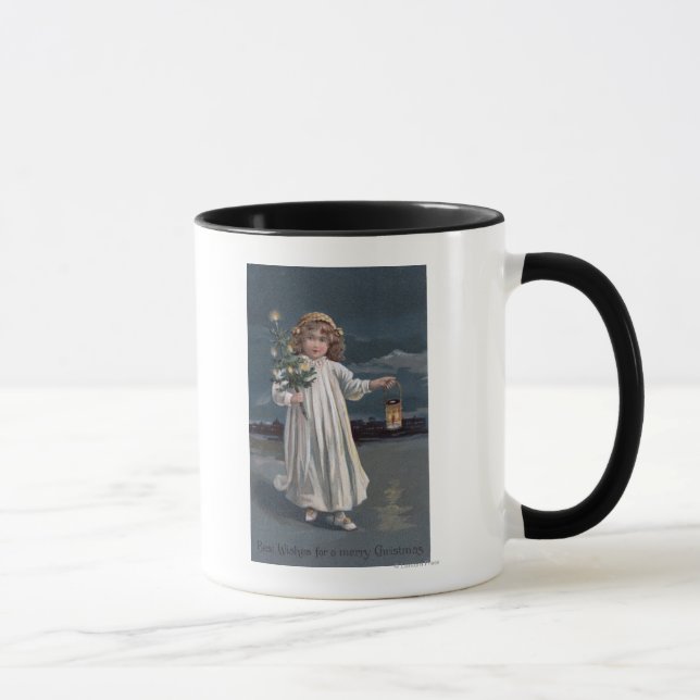 Girl Holding Tree and Lantern Mug (Right)