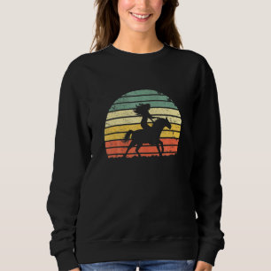 Girl Horse Riding Vintage Cowgirl Texas Ranch Sweatshirt