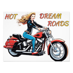 Girl Hot Dream Roads Photo Print