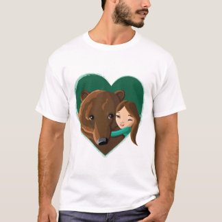 Girl Hugging Bear T-Shirt