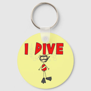 Girl I Dive T-shirts and Gifts Key Ring
