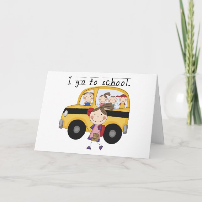 Girl I Go To  School T-shirts and Gifts Card (Front)