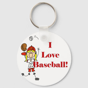 Girl I Love Baseball Tshirts and Gifts Key Ring