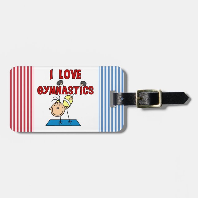 Girl I Love Gymnastics Luggage Tag (Front Horizontal)