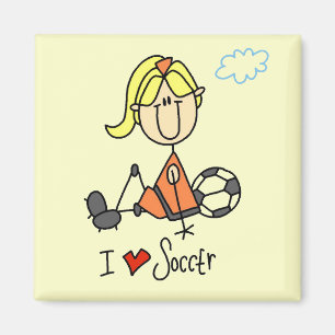 Girl I Love Soccer T-shirts and Gifts Magnet
