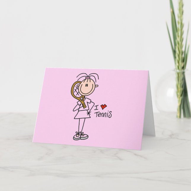 Girl I Love Tennis Tshirts and Gifts Card (Front)