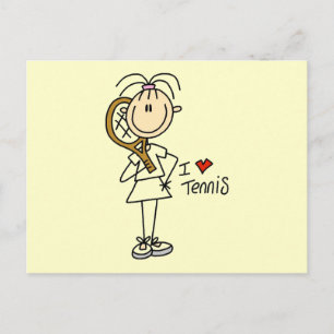 Girl I Love Tennis Tshirts and Gifts Postcard