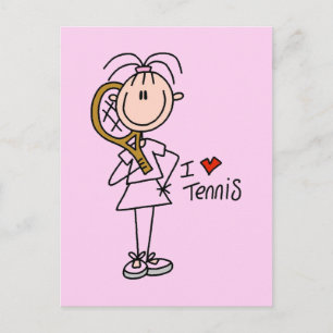 Girl I Love Tennis Tshirts and Gifts Postcard