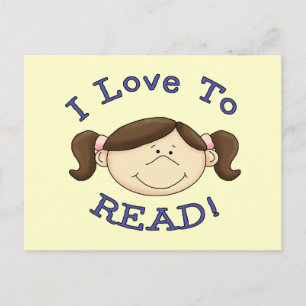 Girl I Love to Read Tshirts and Gifts Postcard