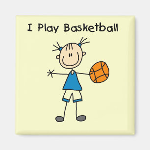 Girl I Play Basketball Tshirts and Gifts Magnet