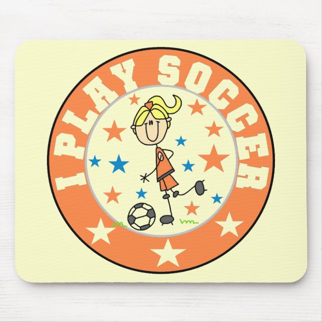 Girl I Play Soccer Mousepad (Front)