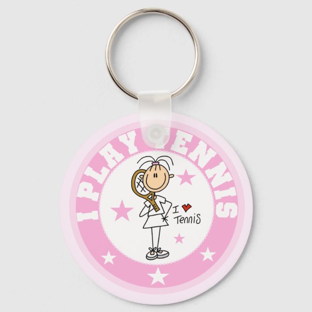 Girl I Play Tennis Tshirts and gifts Key Ring (Front)