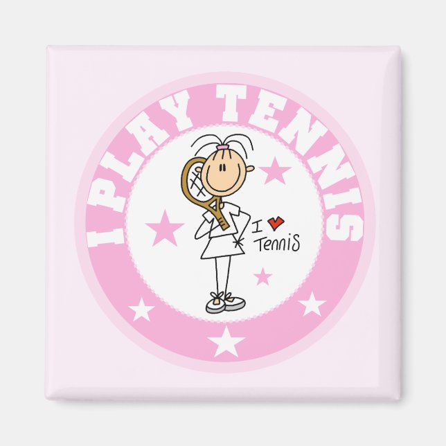 Girl I Play Tennis Tshirts and gifts Magnet (Front)
