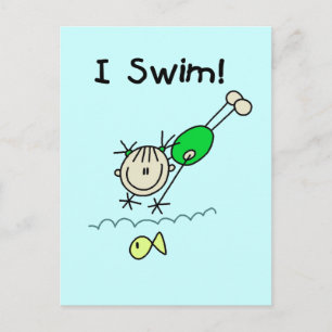 Girl I Swim T-shirts and Gifts Postcard