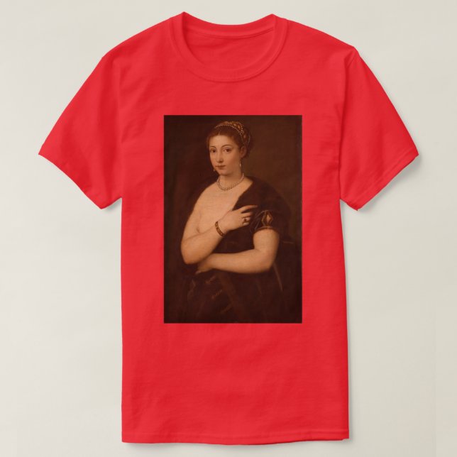 Girl in a Fur by Tiziano Vecellio called Titian T-Shirt (Design Front)