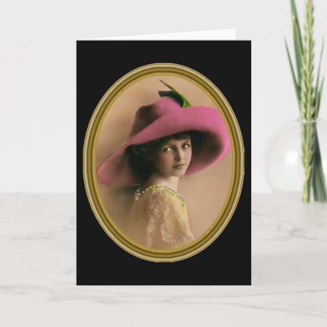 Girl in a Gilt Frame Card (Front)