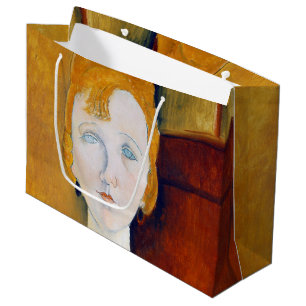 Girl in a Green Blouse, Modigliani Large Gift Bag
